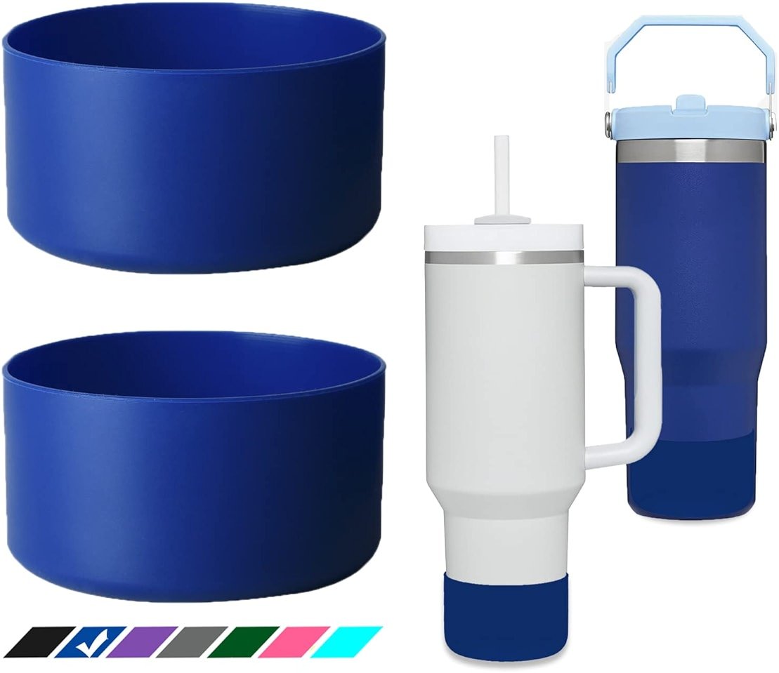 Greant 2 PCS Protective Water Bottle Boot Compatible with Stanley Quencher 30oz & 40oz, Anti-Slip Silicone Boot, Water Bottle Accessories - Product Image