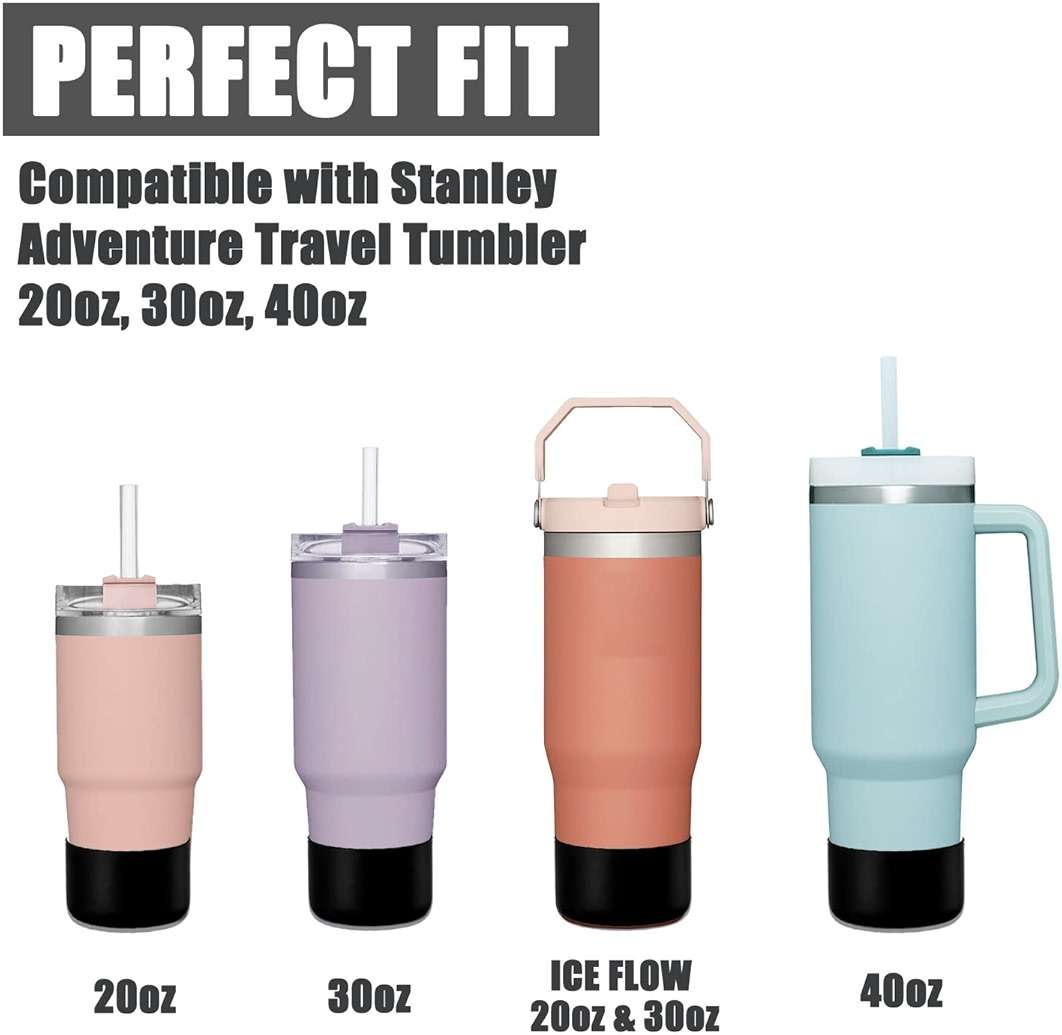 Greant 2 PCS Protective Water Bottle Boot Compatible with Stanley Quencher 30oz & 40oz, Anti-Slip Silicone Boot, Water Bottle Accessories - Image 2