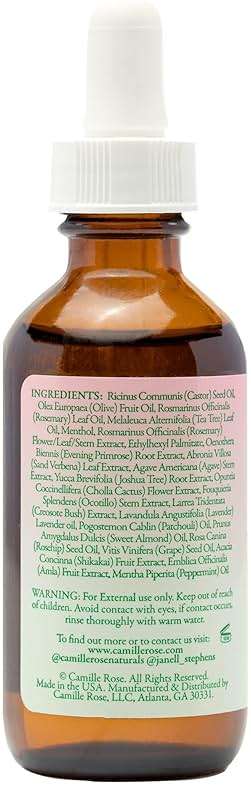 Camille Rose Rosemary Oil Strengthening Hair + Scalp Drops – Castor, Peppermint & Tea Tree Oil Blend for Strength & Resilience, Dry Scalp Treatment, Split Ends, 1.9 Fl Oz - Image 6