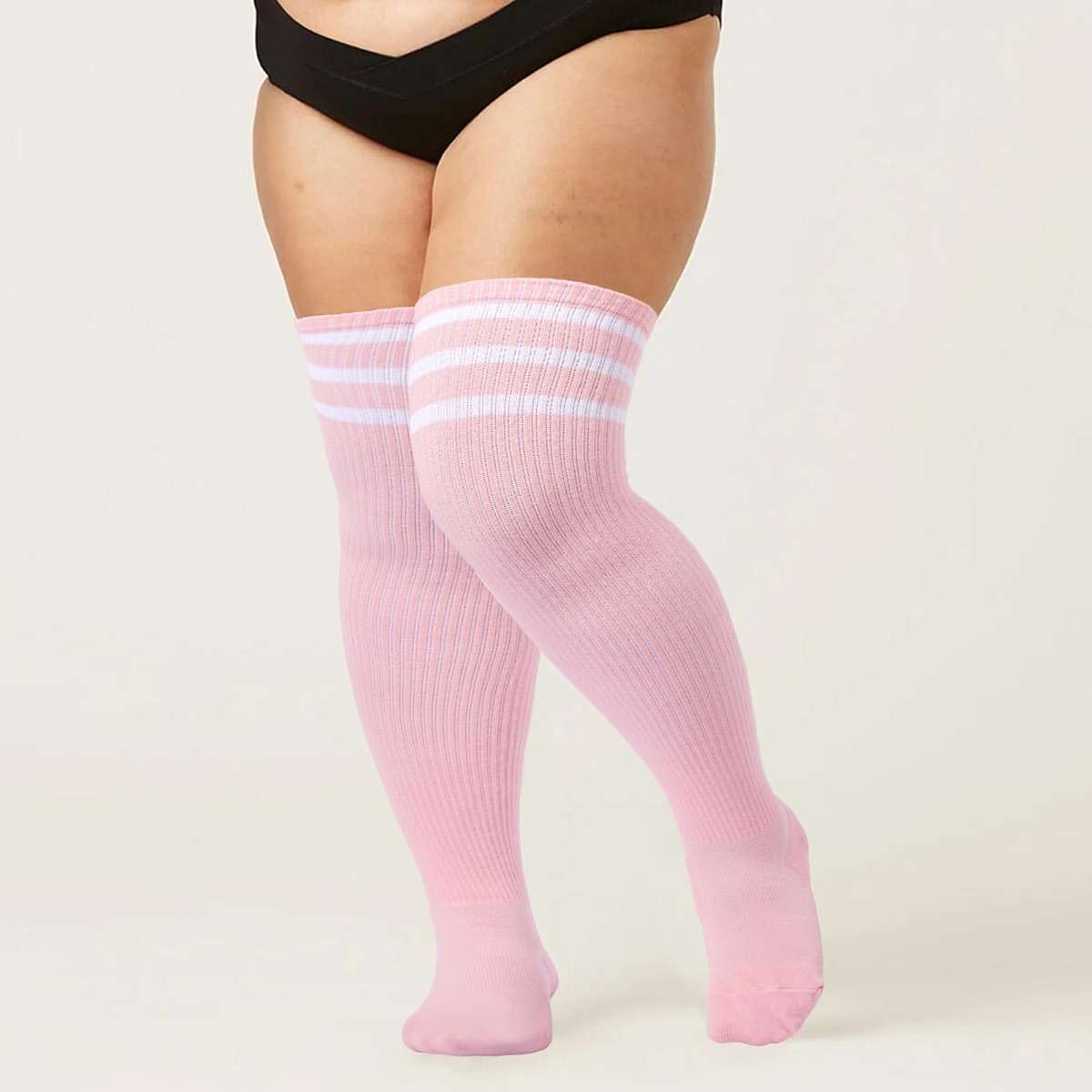 Ancrina Plus Size Thigh High Socks for Women Thick Thighs Cotton Knit Extra Long Over the Knee Leg Warmer - Image 4