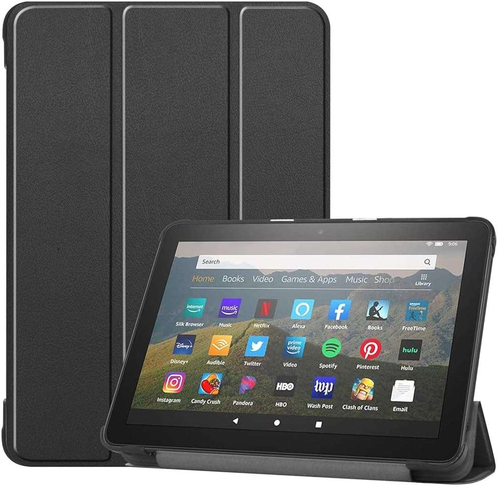 Amazon Fire HD 8 Tablet Case,Tablet Case Fits Amazon Kindle Fire HD 8 & 8 Plus Tablet (8”12th/10th Generation, 2024/2022/2020 Release) Trifold Stand Cover with Backshell with Auto Wake/Sleep. - Image 1