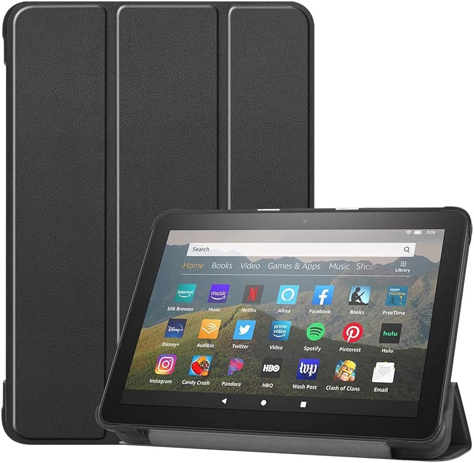 Amazon Fire HD 8 Tablet Case,Tablet Case Fits Amazon Kindle Fire HD 8 & 8 Plus Tablet (8”12th/10th Generation, 2024/2022/2020 Release) Trifold Stand Cover with Backshell with Auto Wake/Sleep. - Product Image