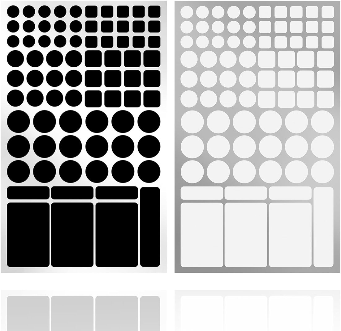 JIEHENG Light Blocking Stickers,2 Sheets White and Black,100% Blocking(100% Blocking) - Product Image