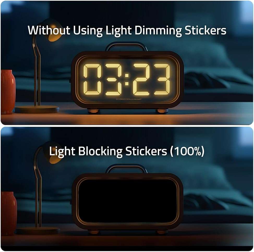 JIEHENG Light Blocking Stickers,2 Sheets White and Black,100% Blocking(100% Blocking) - Image 4