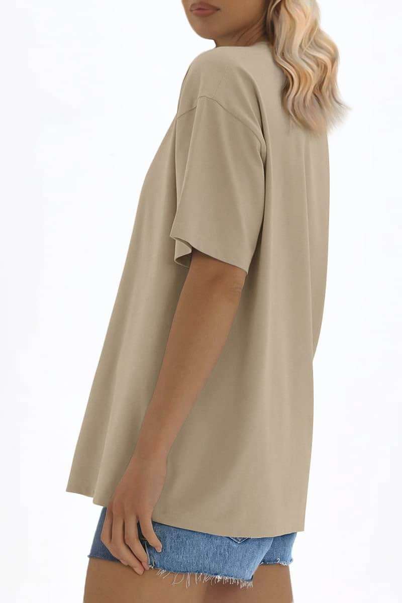 ATHMILE Womens Oversized T Shirts Loose Fit Crewneck Short Sleeve Tops Summer Casual Blouse 2026 Y2K Basic Tee Beach - Image 3