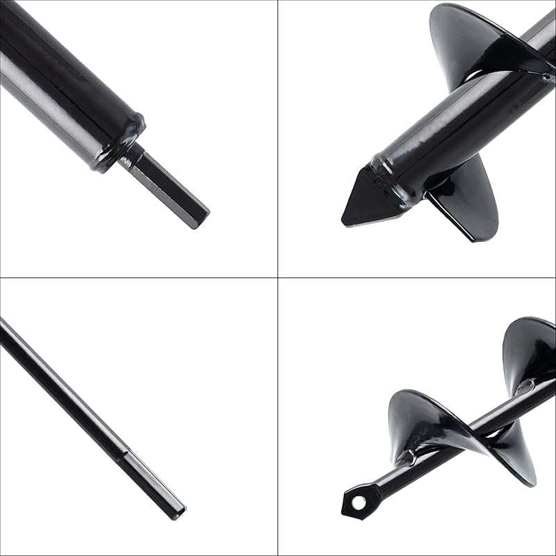 VASGOR Set 3 (1.6x12, 2.6x12, 3.5x12) Auger Drill Bit for Planting - Easy Planter Garden Auger - Bulb & Bedding Plant Augers - Posthole Digger for 3/8” Hex Drive Drill - Image 4