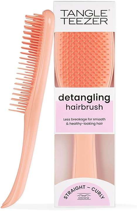Tangle Teezer Ultimate Detangler Brush for Wet & Dry Hair, Eliminates Knots & Reduces Breakage for Straight to Wavy Hair Types, Amazon Exclusive Apricot - Image 2