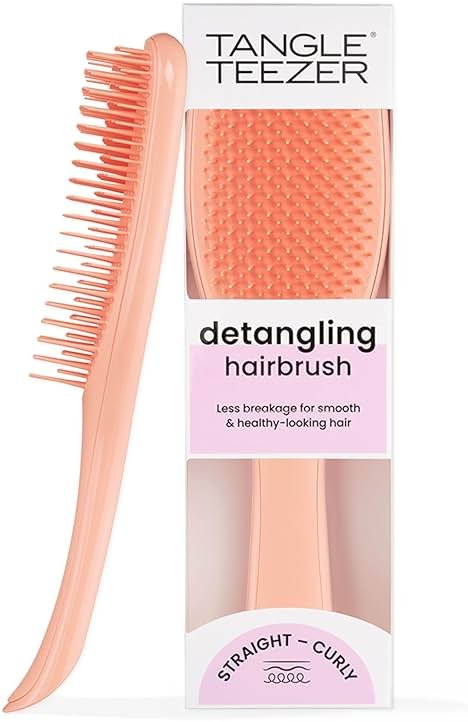 Tangle Teezer Ultimate Detangler Brush for Wet & Dry Hair, Eliminates Knots & Reduces Breakage for Straight to Wavy Hair Types, Amazon Exclusive Apricot - Product Image