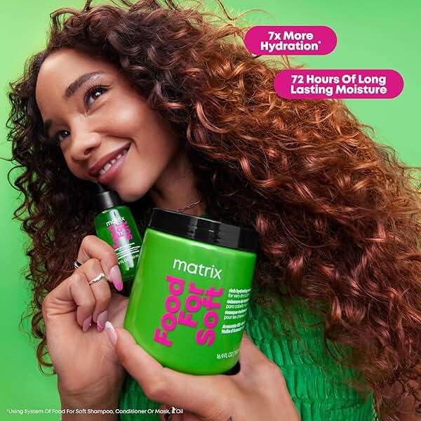 MATRIX Food For Soft Rich Hydrating Mask - For Dry & Brittle Hair, Adds Shine & Softness, With Avocado Oil & Hyaluronic Acid, Replenishes Moisture - Image 3