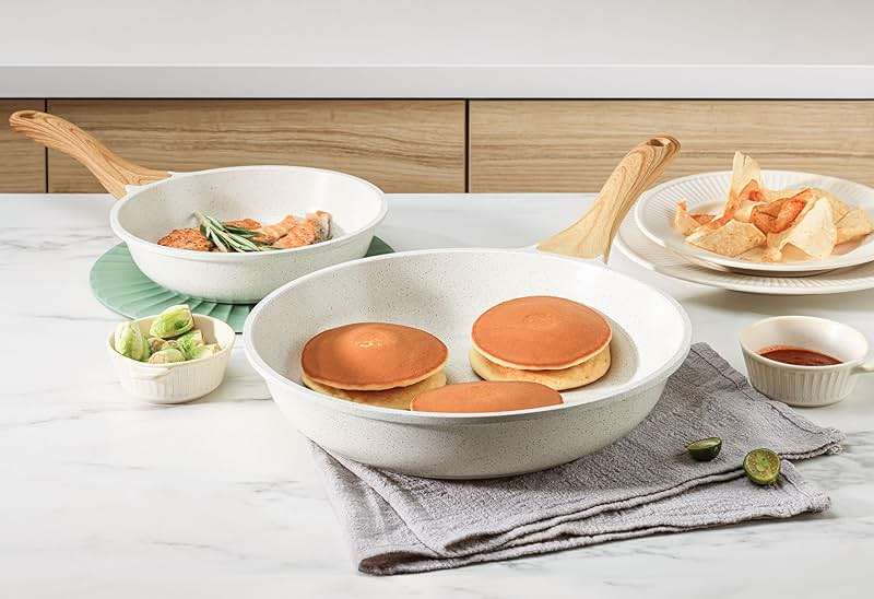 SENSARTE Nonstick Ceramic Cookware Set 13-Piece, Healthy Pots and Pans Set, Non-toxic Kitchen Cooking Set with Stay-Cool Handles, Silicone Tools and Pot Protectors, PFAS and PFOA Free - Image 9