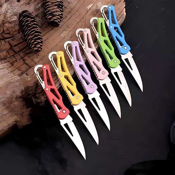 SWBIYING Pocket Knives &Folding Knives,Small Mini,Cool Cute Key Accessories | 6 Pcs Pocket Knife Set,Stainless Steel,Cool Gadgets,Box Cutter,EDC,Hunting,Survival,Camping,Outdoor,Hunting,Perfect for women - Image 5