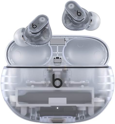 Beats Studio Buds + | True Wireless Noise Cancelling Earbuds, Enhanced Apple & Android Compatibility, Built-in Microphone, Sweat Resistant Bluetooth Headphones, Spatial Audio - Transparent - Product Image