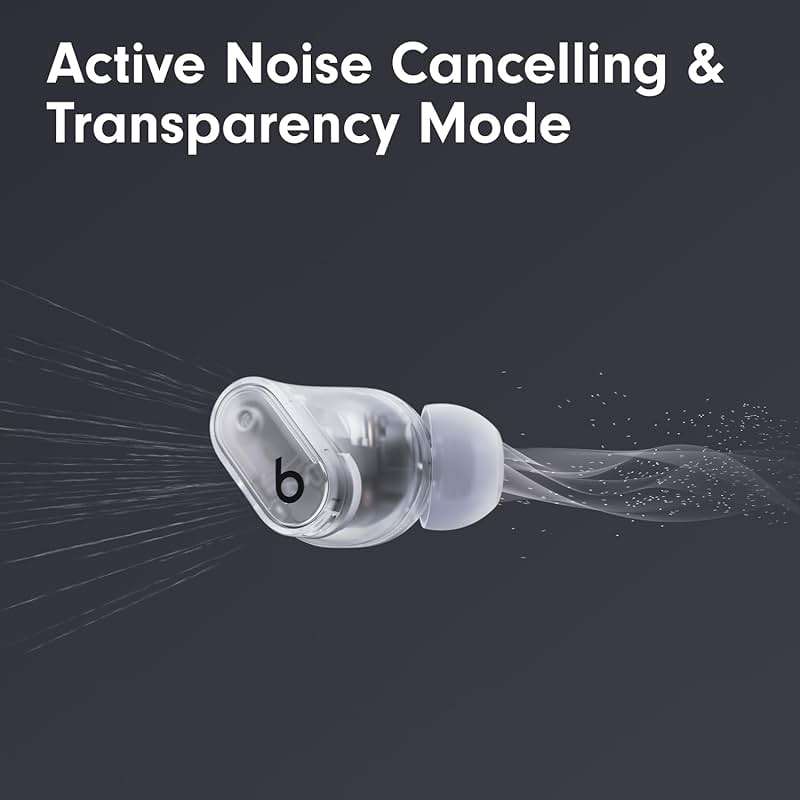 Beats Studio Buds + | True Wireless Noise Cancelling Earbuds, Enhanced Apple & Android Compatibility, Built-in Microphone, Sweat Resistant Bluetooth Headphones, Spatial Audio - Transparent - Image 2