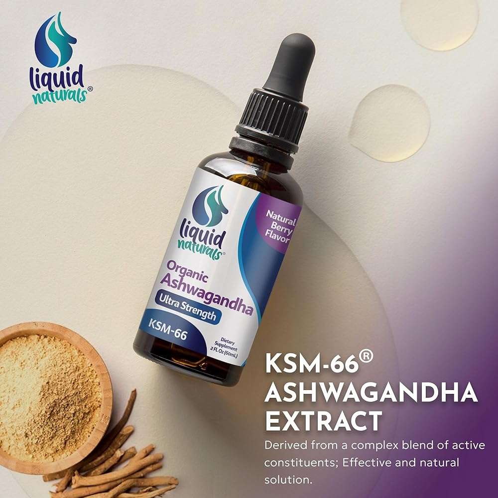 Ashwagandha KSM 66 Drops, 2000mg Natural Berry Flavor - Ashwagandha Supplements for Women, Ksm-66 Ashwaganda Extract for Immune Support, Performance, Heart Health - 60 Servings - Image 5