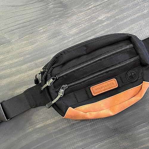 Wilderdog Utility Fanny Pack stores Treats, Balls, Keys in 3 Pockets with adjustable strap and Poop Bag dispenser (Black) - Image 3