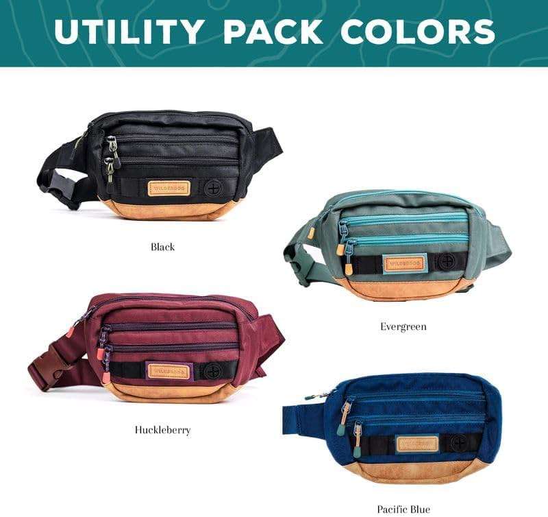 Wilderdog Utility Fanny Pack stores Treats, Balls, Keys in 3 Pockets with adjustable strap and Poop Bag dispenser (Black) - Image 4