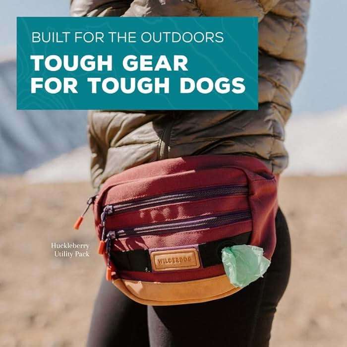 Wilderdog Utility Fanny Pack stores Treats, Balls, Keys in 3 Pockets with adjustable strap and Poop Bag dispenser (Black) - Image 6