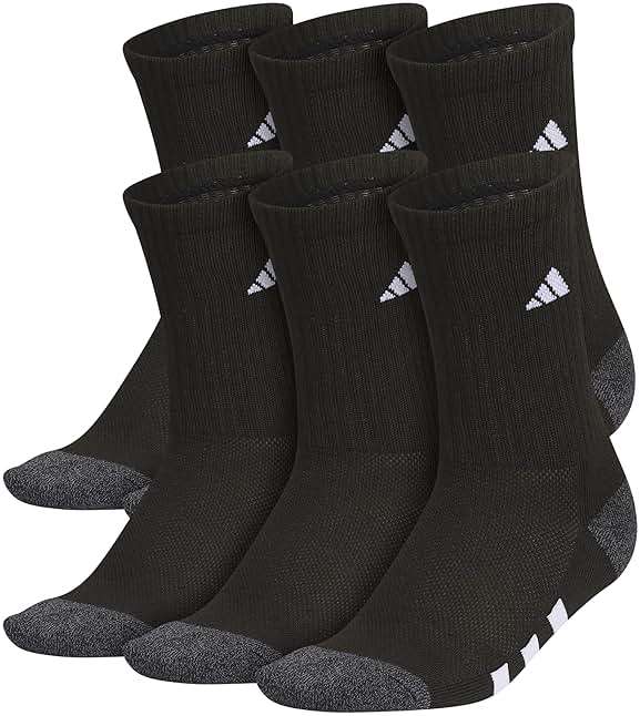 adidas Kids Athletic Cushioned 6-Pack Crew (Little Kid/Big Kid/Adult) - Image 1