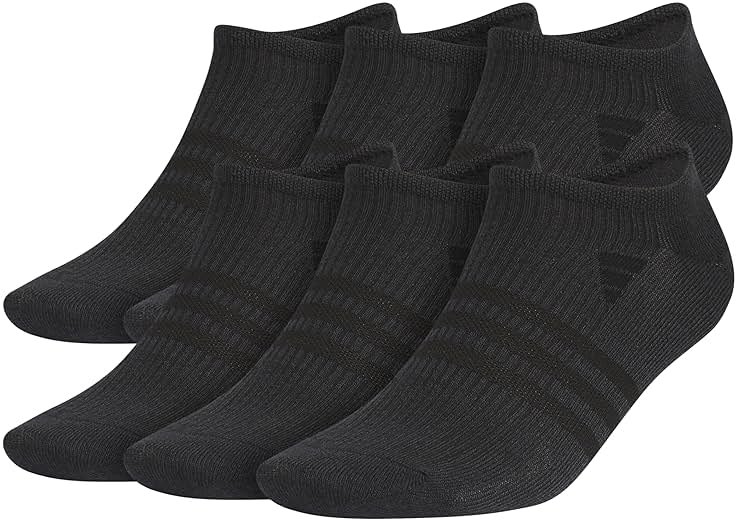 adidas Men's Superlite No Show Socks (6 Pairs) Lightweight & Breathable - Product Image