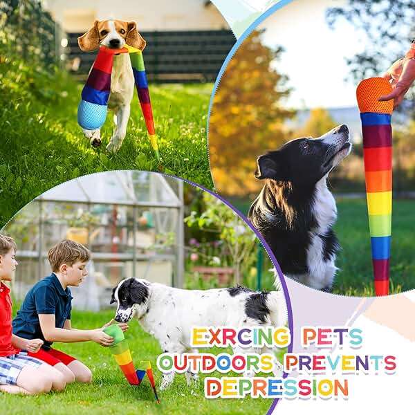 Leyndo 8 Pcs 26 Inch Throw and Catch Balls with Rainbow Tail, Fun Colorful Sports Comet Balls Playground Toys for School Classroom Beach Outdoor Camping Healthy and Fun Games (Multi Color) - Image 4