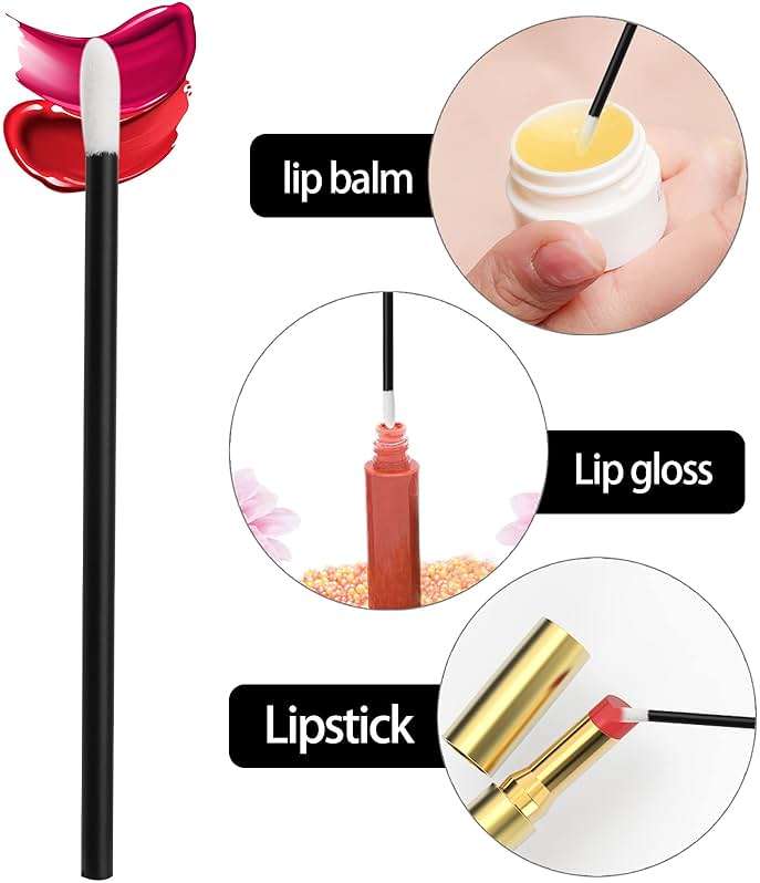 700 Piece Disposable Lip Wands - Lip Brushes, Lipstick & Gloss Applicators - Lint Free Makeup Applicator Brush Beauty Tool - Image 3