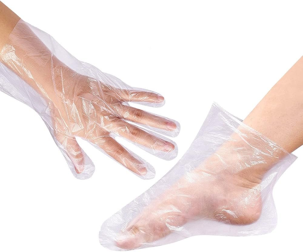 New Road Health Supply - Paraffin Wax Bath Hand and Foot Liners, for Pedicure and Hot Spa Wax Treatments, Food Prep Disposable Gloves, 200 Count - Product Image