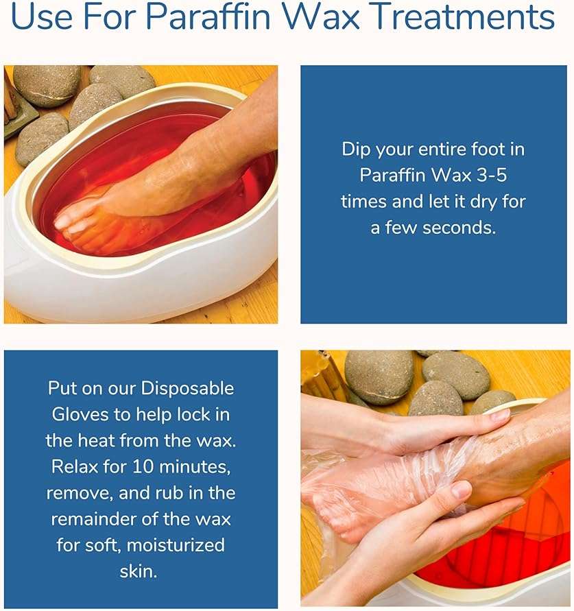 New Road Health Supply - Paraffin Wax Bath Hand and Foot Liners, for Pedicure and Hot Spa Wax Treatments, Food Prep Disposable Gloves, 200 Count - Image 6