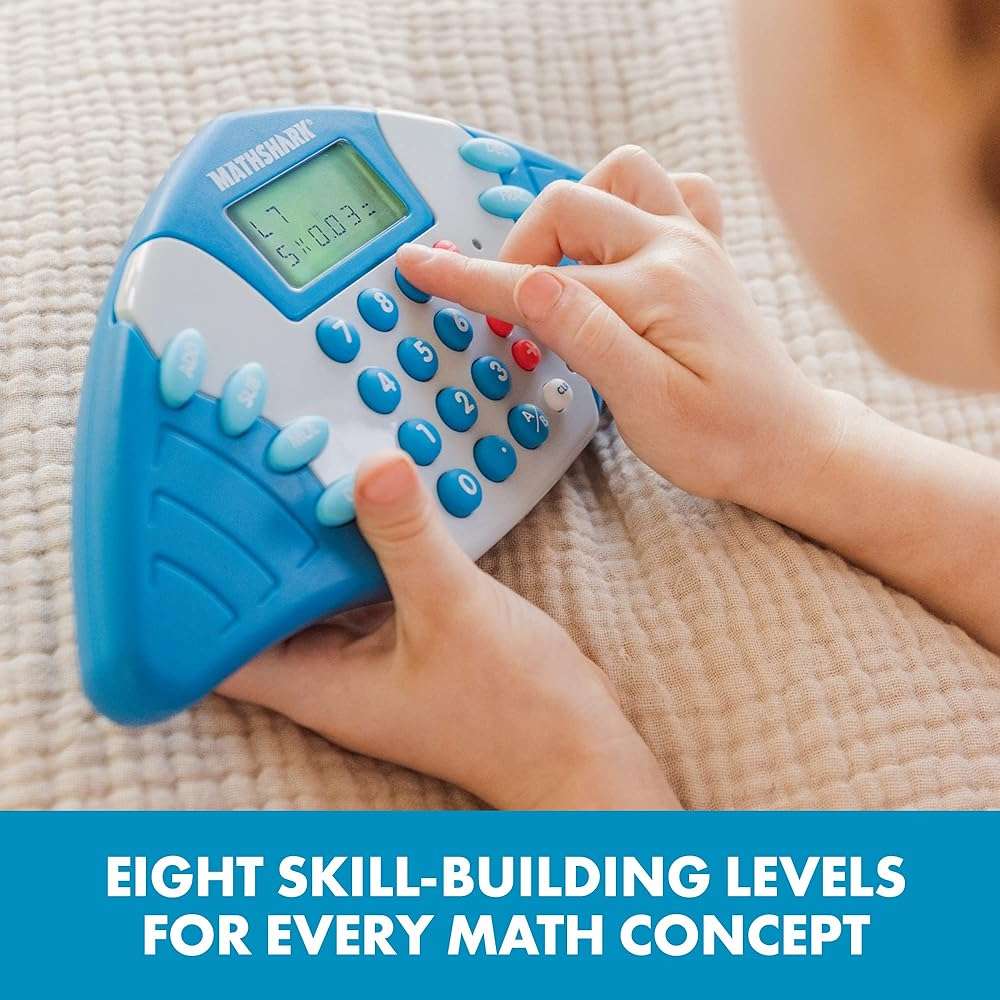 Educational Insights MathShark - Electronic Math Games for Kids Ages 6-8, Handheld Math Game, Addition and Subtraction Toys, Multiplication and Division Games for First Graders, Kids Learning Game - Image 5