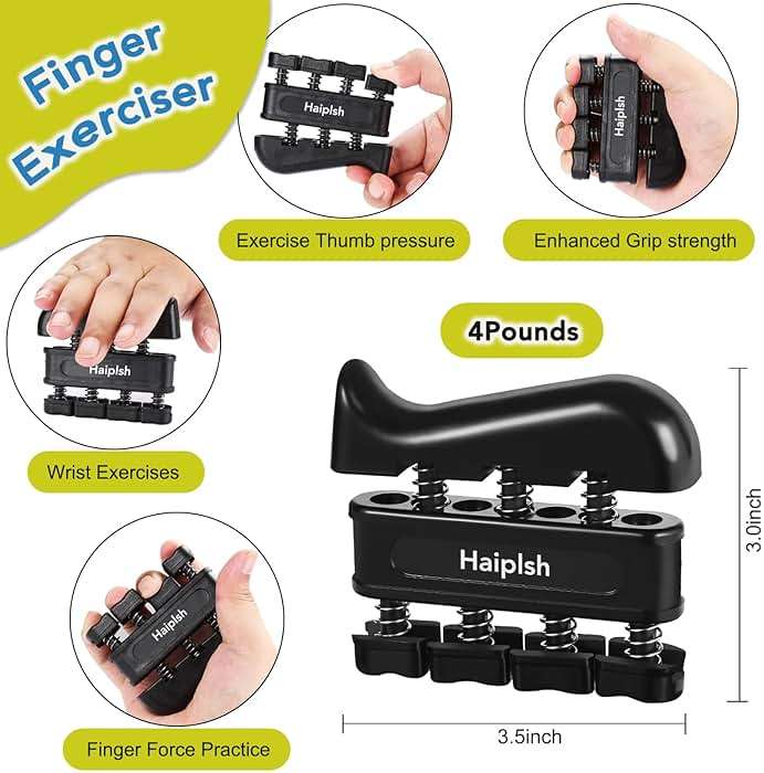 Grip Strength Trainer Kit (5 Pack) with Finger Exerciser, Hand Grip Strengthener, Hand Extension Exerciser, Stress Relief Ball and Forearm Workout Ring for Muscle Building and Injury Recover, Silicone - Image 6