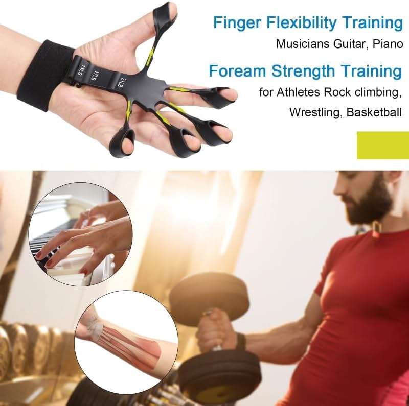 Grip Strength Trainer Kit (5 Pack) with Finger Exerciser, Hand Grip Strengthener, Hand Extension Exerciser, Stress Relief Ball and Forearm Workout Ring for Muscle Building and Injury Recover, Silicone - Image 8