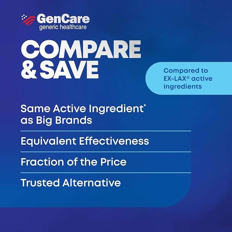 GenCare - Maximum Strength Senna Laxative 25mg (100 Tablets) - Gentle Constipation Relief Sennosides USP Stimulant Laxatives Digestion Pills - Natural Overnight Relief while You Sleep - Generic Ex Lax - Image 5