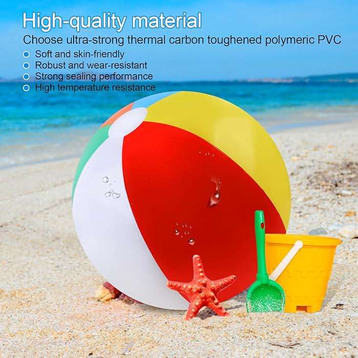 REGUICORP 2 Pack Beach Balls, 20 Inch Beach Balls, Rainbow Color Pool Toys Pool Balls for Swimming Pool, Beach Toys Inflatable Ball for Summer Parties and Water Games - Image 4