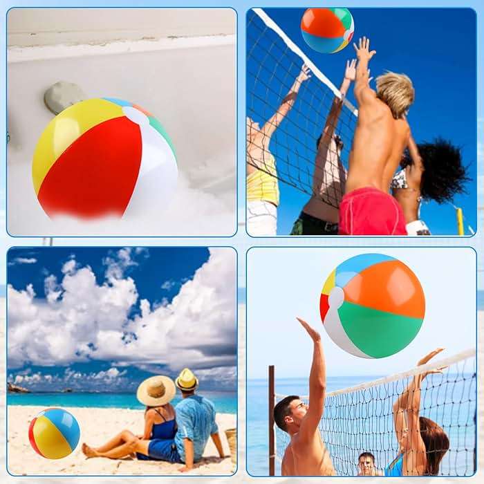 REGUICORP 2 Pack Beach Balls, 20 Inch Beach Balls, Rainbow Color Pool Toys Pool Balls for Swimming Pool, Beach Toys Inflatable Ball for Summer Parties and Water Games - Image 7