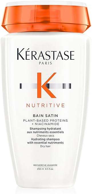 Kerastase Nutritive Bain Satin Shampoo | Gently Cleanses & Replenishes Moisture for Soft, Shiny Hair | With Plant-Based Proteins & Niacinamide | For Fine to Medium Dry Hair - Image 1