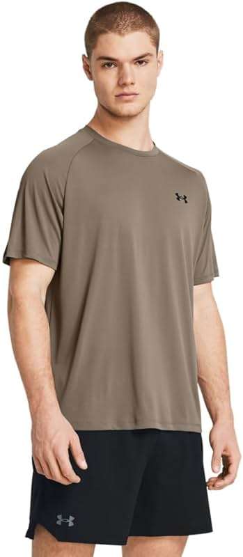 Under Armour Men's Tech 2.0 Short-Sleeve T-Shirt, (200) Taupe Dusk / / Black, X-Large - Image 1