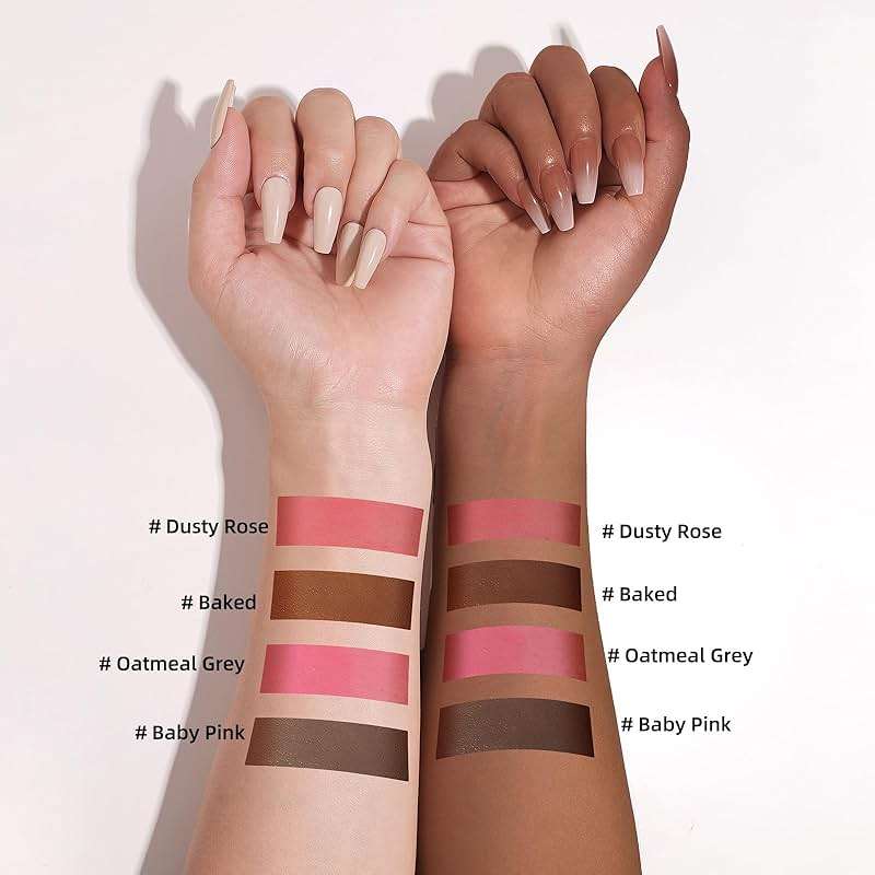 KIMUSE Cream Contour Stick Face Makeup Kit, Bronzer Stick and Blush Stick Set, Long Lasting Blendable Cream Makeup Sticks, Natural Sculpting Face Contouring & Blush Makeup Kit for All Skin Tones - Image 4