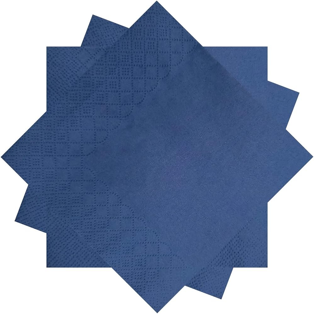 300 Count Navy Blue Beverage Napkins,2-Ply Navy Cocktail Napkins,Disposable Blue Party Napkins for Dinner Wedding Birthday Party Graduation - Product Image