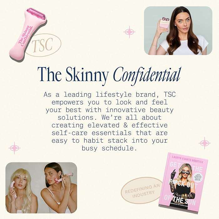 The Skinny Confidential Face Roller - Pink Balls Eye & Facial Roller Massager - Face Massage Tools Skincare for Wrinkles & Fine Lines, Sculpt, Contour, Tighten & De-Puff Skin - Image 6