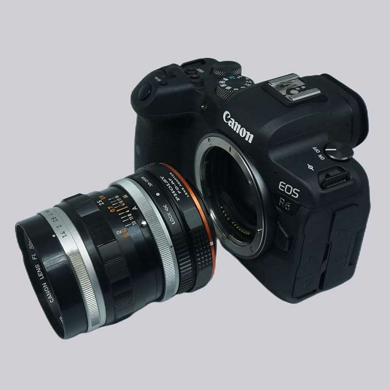 PHOLSY Lens Mount Adapter with Aperture Lever Compatible with Canon FD FL Lens to Canon EOS RF Mount Camera Body for EOS R8, R50, R6 Mark II, R7, R10, R3, R5, EOS R5C, EOS R6, EOS R, EOS RP - Image 3
