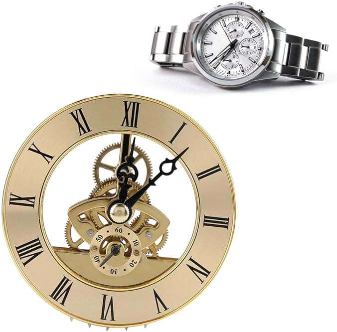 Clock Insert, Mini Insert Metal 86mm Built in Round Quartz Head Desk Craft Accessories ound Clock Insert Quartz Clock Fit up Movement Miniature - Image 5
