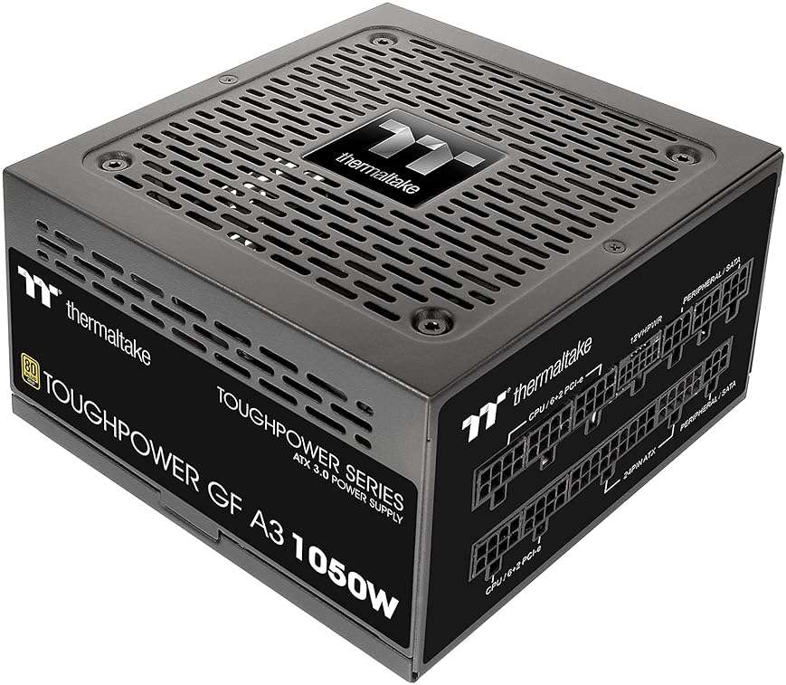 Thermaltake Toughpower GF A3 1050W, True 600W 12V-2x6 Connectors on PSU & NVIDIA RTX 50 Series, ATX 3.1/PCI-E 5.1, 80+ Gold, SLI/Crossfire Ready Power Supply, PS-TPD-1050FNFAGU-L, 10 Year Warranty - Image 1