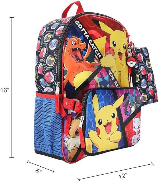 BIOWORLD, Boys, Youth Five-Piece Backpack Set (Little Kid/Big Kid), Aop, One Size - Image 2
