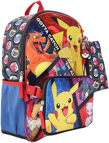 BIOWORLD, Boys, Youth Five-Piece Backpack Set (Little Kid/Big Kid), Aop, One Size - Image 5