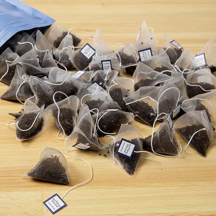 Two Leaves and a Bud Organic Earl Grey - 50 Naked Tea Sachets - Whole Leaf Black Tea in Eco-Friendly Unwrapped Compostable Sachets, Resealable Bag, 50 Count (Pack of 1) - Image 6