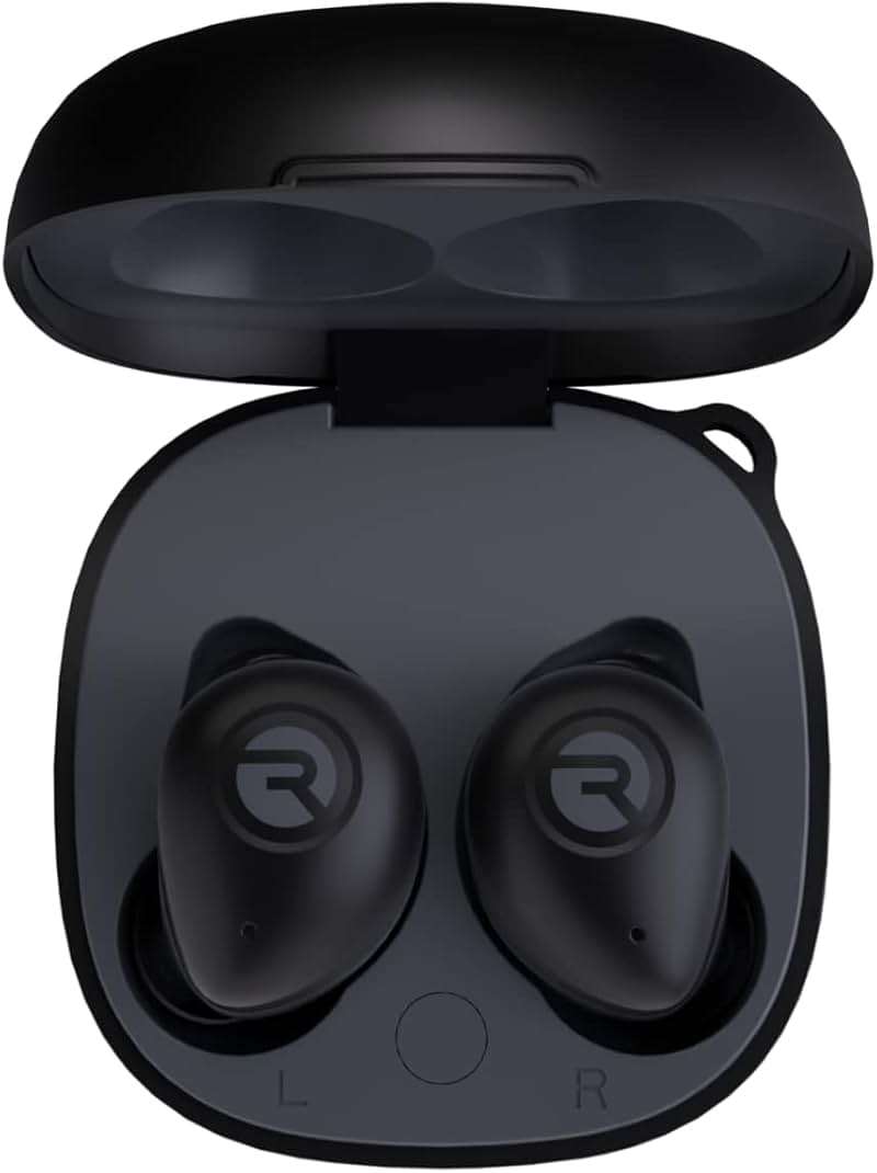 Raycon Fitness Bluetooth Wireless Earbuds + Microphone with Active Noise Canceling, Sweat & Water-Resistant Earphones, Running Headphones, Ear Buds Wireless Bluetooth 56 Hours Playtime (Black) - Image 1