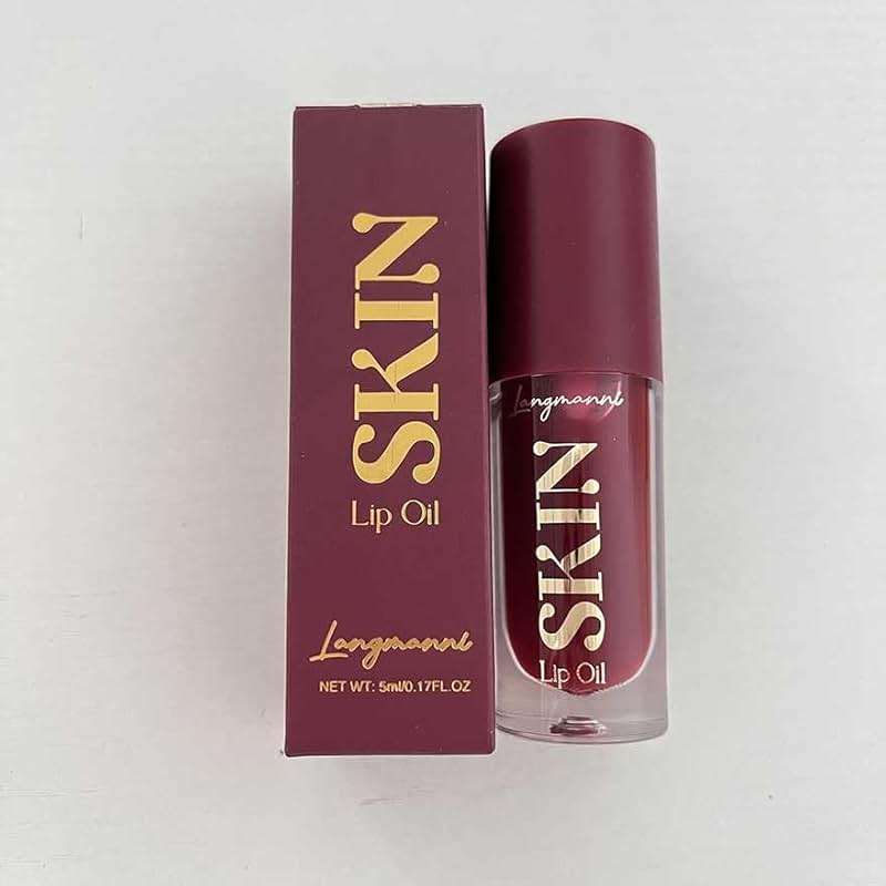BANGFENG Big Brush Head Hydrating Lip Glow Oil Plumping Lip Tint, Hydrating Lip Gloss Tinted Lip Balm Transparent Lip Care, Long Lasting Nourishing Non-sticky Fresh Texture (Chocolate) - Image 3