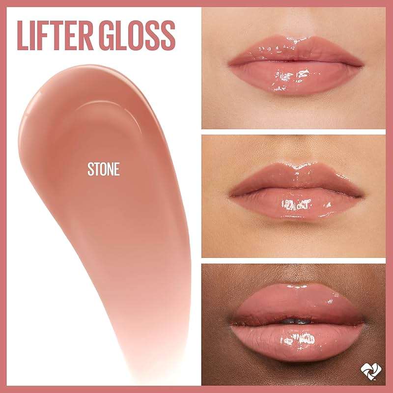 Maybelline Lifter Gloss with Hyaluronic Acid Makeup Bundle, Lip Gloss Set Includes 1 Nude Lip Gloss in Petal and 1 Pink Lip Gloss in Stone - Image 4