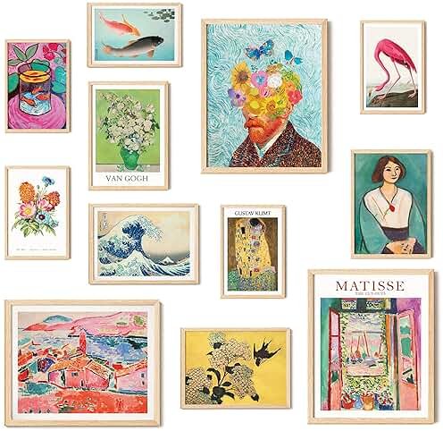 97 Decor Colorful Eclectic Decor - Eclectic Wall Art Posters, Funky Gallery Wall Art Prints for Home Bedroom, Maximalist Decorations Famous Artist Painting Pictures (UNFRAMED) - Product Image