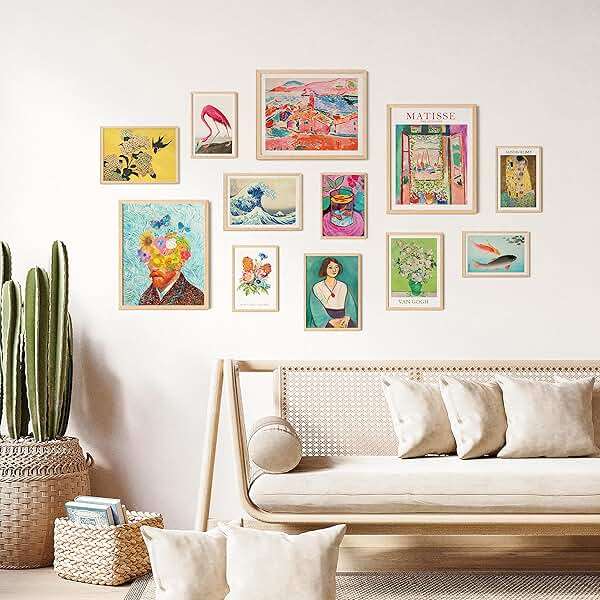 97 Decor Colorful Eclectic Decor - Eclectic Wall Art Posters, Funky Gallery Wall Art Prints for Home Bedroom, Maximalist Decorations Famous Artist Painting Pictures (UNFRAMED) - Image 5