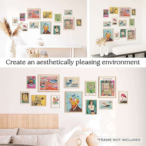 97 Decor Colorful Eclectic Decor - Eclectic Wall Art Posters, Funky Gallery Wall Art Prints for Home Bedroom, Maximalist Decorations Famous Artist Painting Pictures (UNFRAMED) - Image 6
